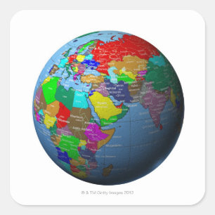 Sticker Carré Le Moyen-Orient sur la planète