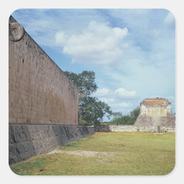 Sticker Carré Le mur du Ball Court (Devant)