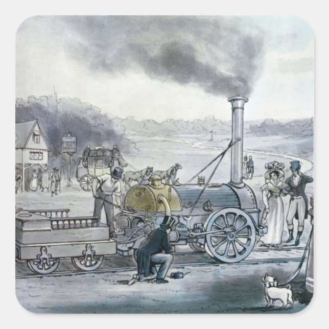 Sticker Carré Le "Northumbrien" de Stephenson (Devant)