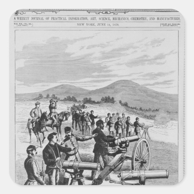 Sticker Carré Le nouveau modèle Gatling Gun (Devant)