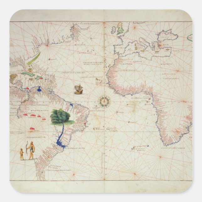 Sticker Carré Le nouveau monde (Devant)