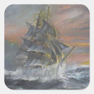 Sticker Carré Le nova de Terra dirige dans Gale une aube féroce