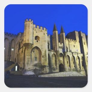 Sticker Carré Le Palais des Papes à Avignon au coucher du soleil