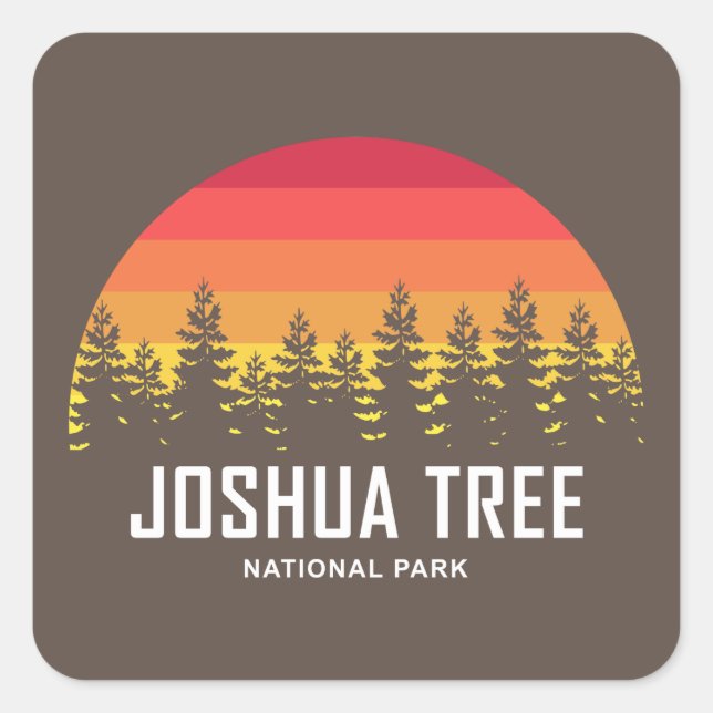 Sticker Carré Le Parc national de Joshua Tree (Devant)