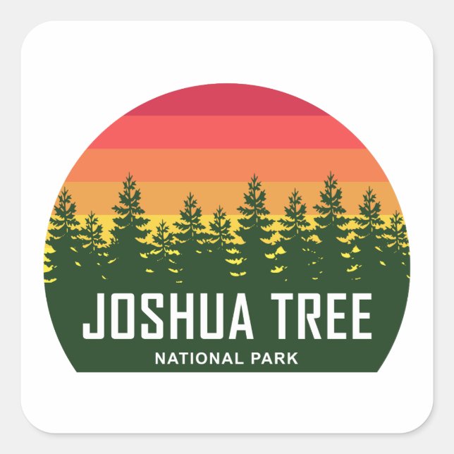 Sticker Carré Le Parc national de Joshua Tree (Devant)