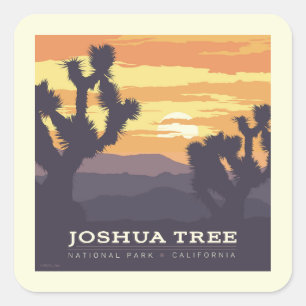Sticker Carré Le Parc national de Joshua Tree   Californie