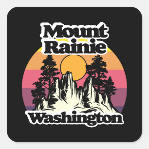 Sticker Carré Le Parc national du Mont Rainier
