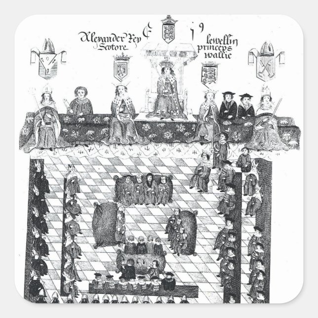 Sticker Carré Le Parlement d'Edward I (Devant)