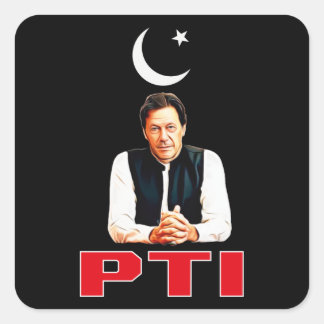 Sticker Carré Le Parti PTI pakistanais soutient Imran Khan