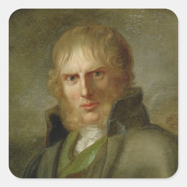 Sticker Carré Le Peintre Caspar David Friedrich (Devant)