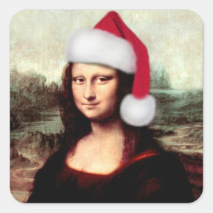 Sticker Carré Le Père Noël de Mona Lisa