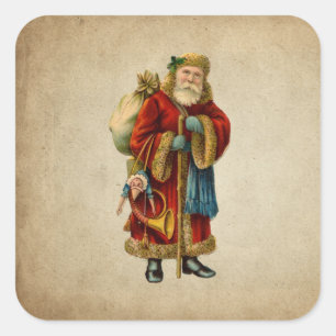 Sticker Carré Le Père Noël du Vieux-Monde
