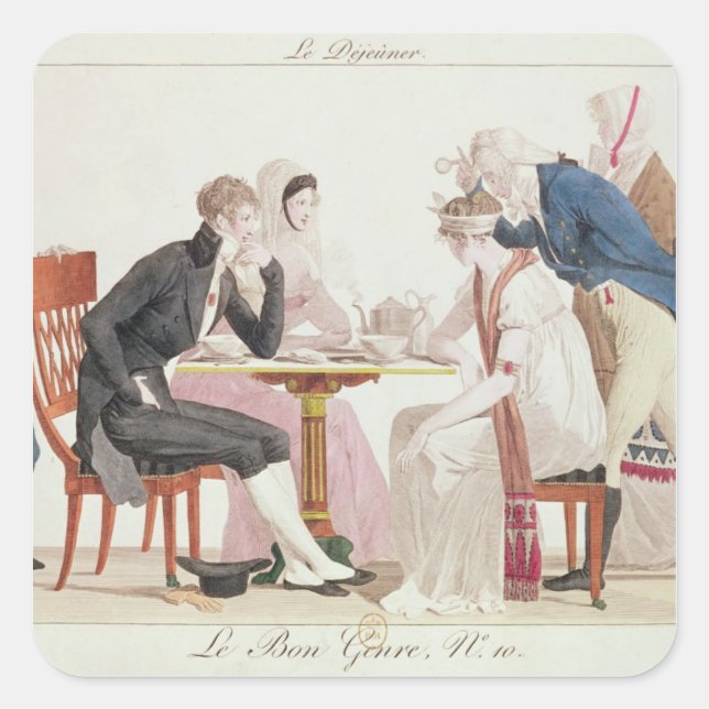 Sticker Carré Le petit-déjeuner, du Bon Genre (Devant)