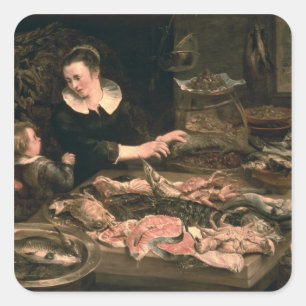 Sticker Carré Le poissonnier