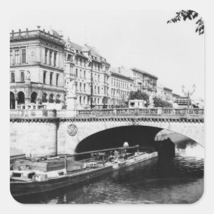 Sticker Carré Le pont Belle-Alliance, Berlin, vers 1910