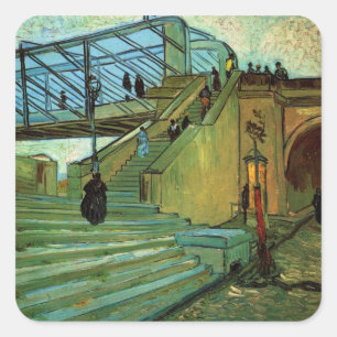 Sticker Carré Le pont Trinquetaille par Vincent van Gogh