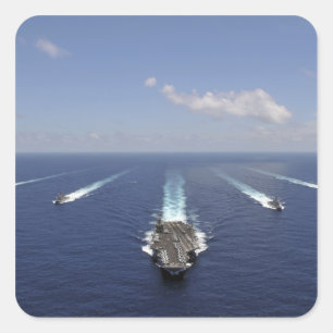 Sticker Carré Le porte-avions USS Abraham Lincoln