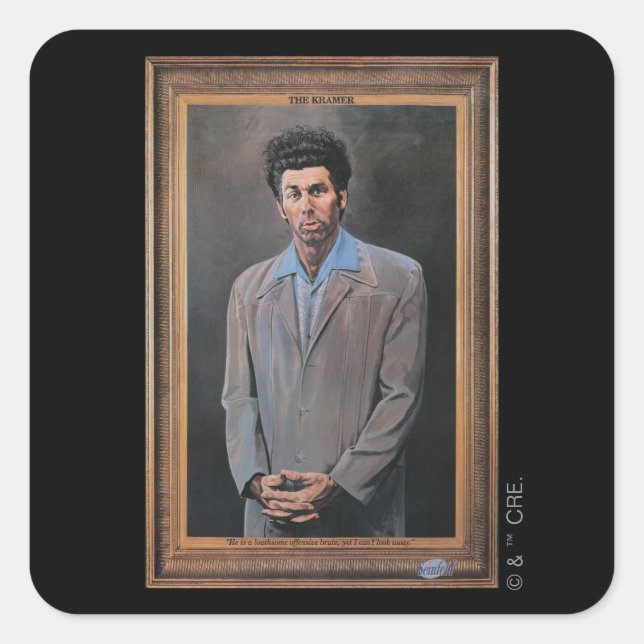 Sticker Carré Le Portrait de Kramer (Devant)