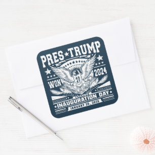 Sticker Carré Le président Trump a gagné 2024
