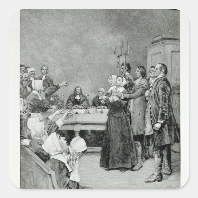 Sticker Carré Le procès d'une sorcière (Devant)
