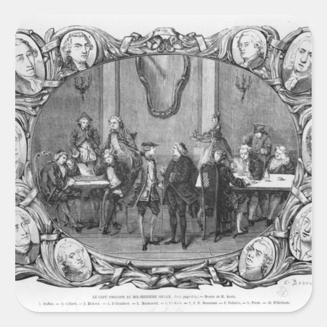 Sticker Carré Le Procope Café (Devant)