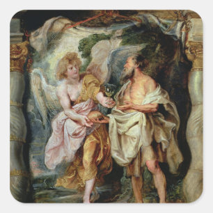 Sticker Carré Le Prophète Elijah et l'Ange