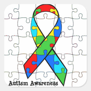 Sticker Carré Le puzzle de ruban de sensibilisation sur