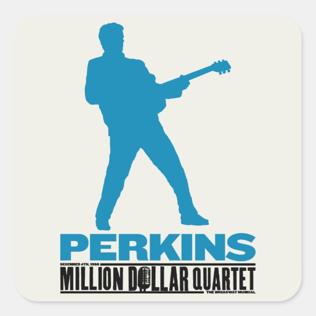 Sticker Carré Le quatuor Perkins à millions de dollars (Devant)