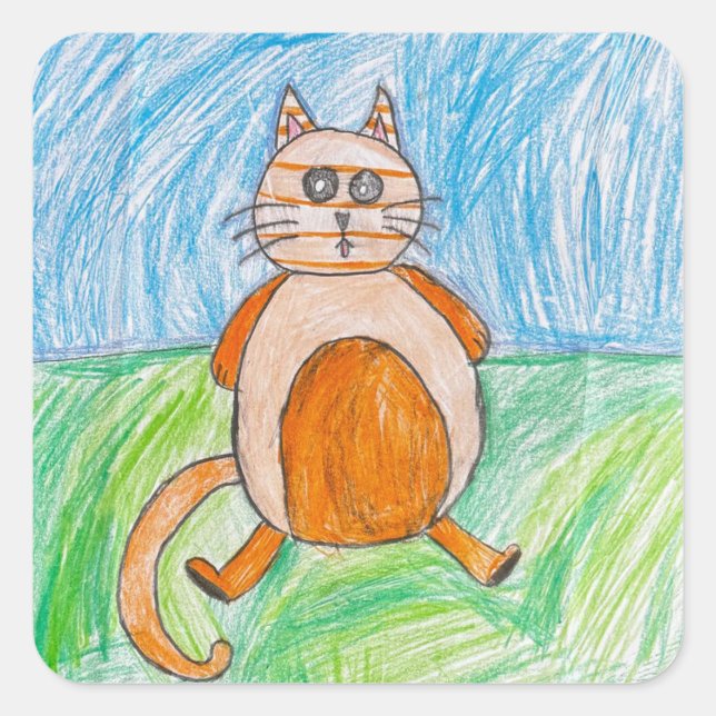 Sticker Carré Le RAT dans le CASQUETTE (Devant)