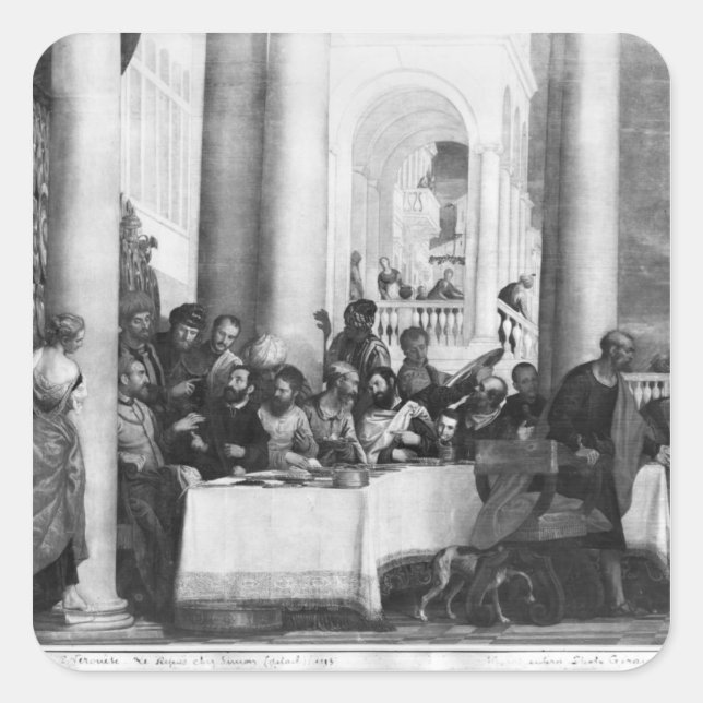 Sticker Carré Le Repas à la Maison de Simon le Pharisien (Devant)