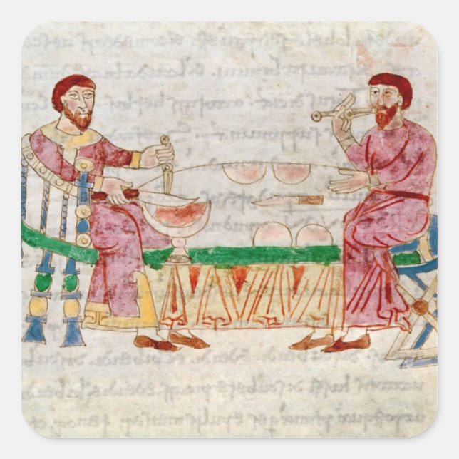 Sticker Carré Le repas, de "De Universo" (Devant)