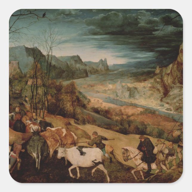 Sticker Carré Le retour du troupeau 1565 (Devant)