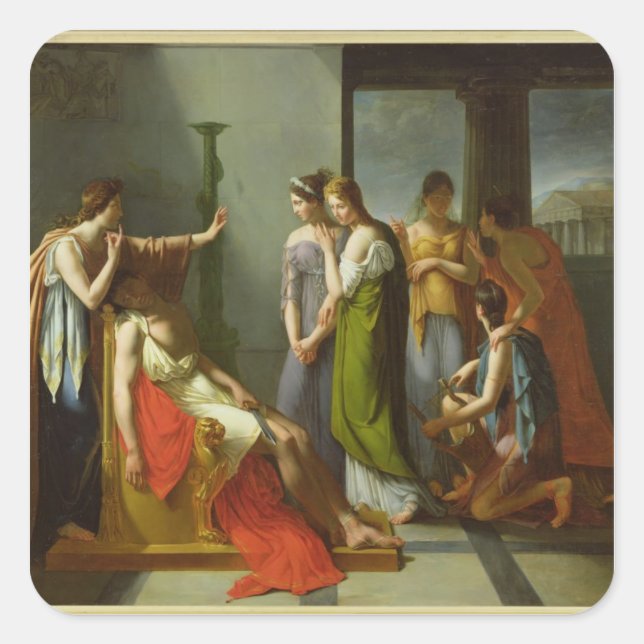 Sticker Carré Le rêve d'Oreste (Devant)