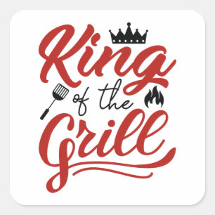 Sticker Carré Le Roi Du Grill