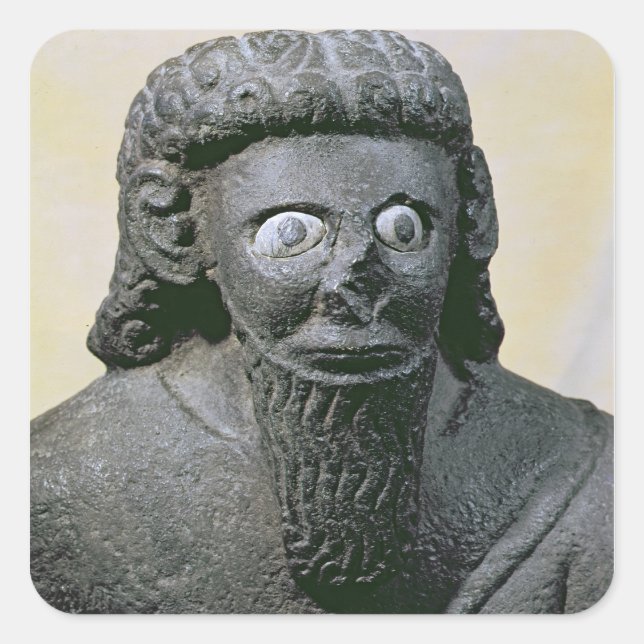 Sticker Carré Le roi Hadad, du palais de Tell-Halaf, Syrie (Devant)