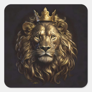 Sticker Carré Le Roi ! Le Lion d'Oz pas si puéril