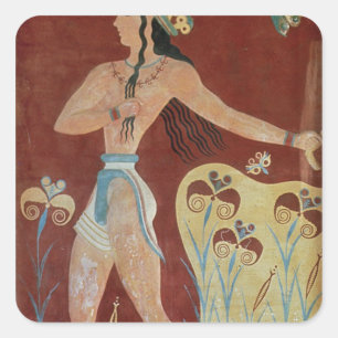 Sticker Carré Le roi-prêtre ou le prince avec Lilies