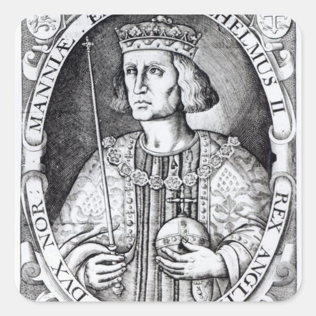 Sticker Carré Le roi William II d'Angleterre, 1618 (Devant)