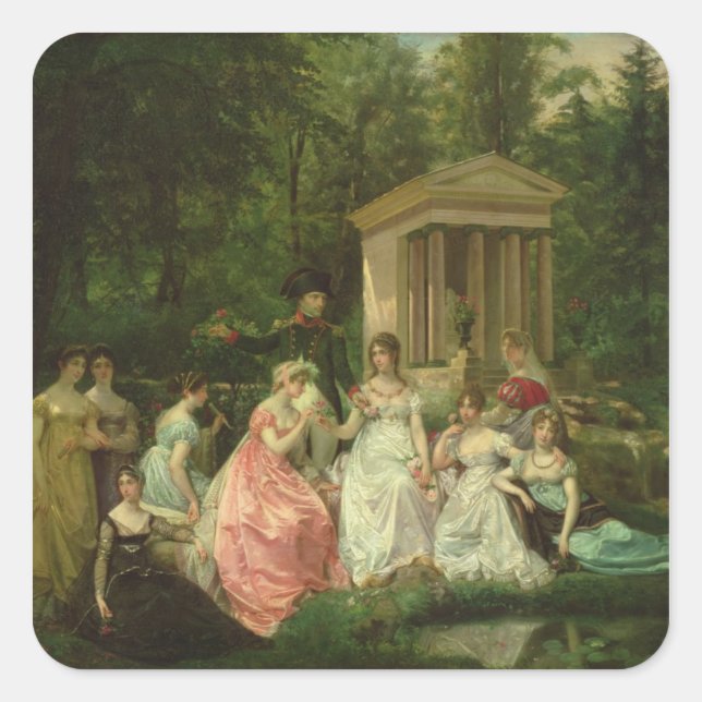 Sticker Carré Le Rose de Malmaison, vers 1867 (Devant)