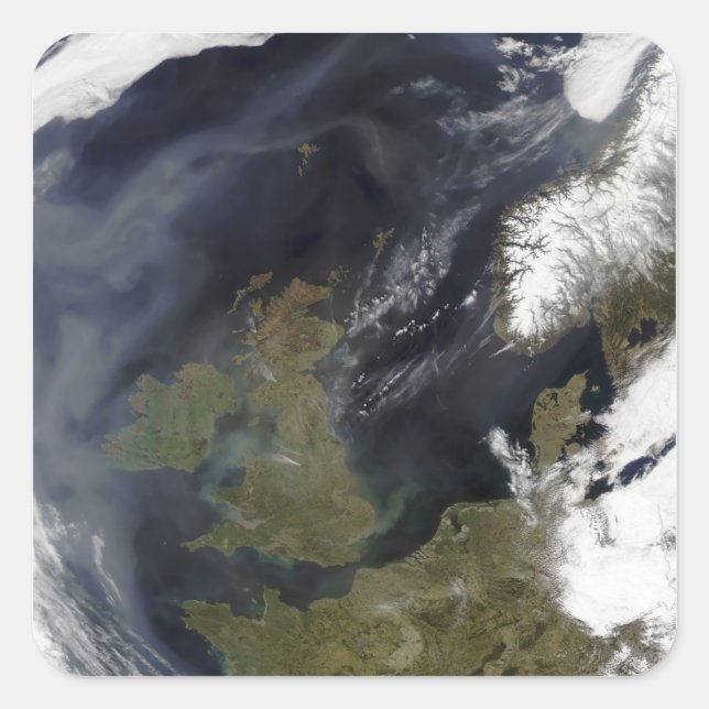 Sticker Carré Le Royaume-Uni et la République d'Irlande (Devant)