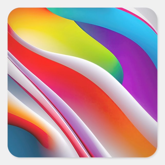 Sticker Carré Le rythme des vagues (Devant)