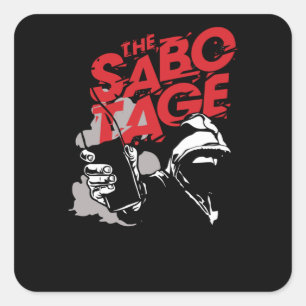 Sticker Carré Le sabotage