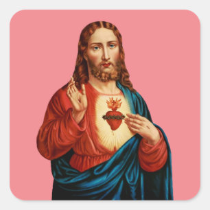 Sticker Carré Le Sacré-Cœur de Jésus