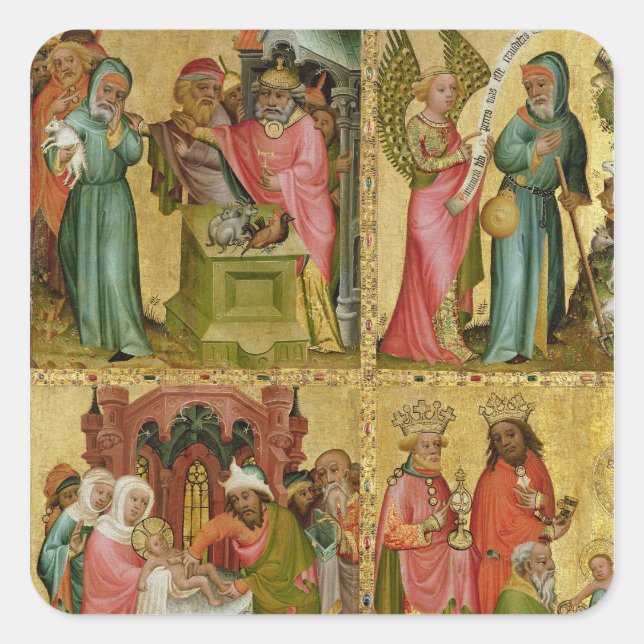 Sticker Carré Le Sacrifice de Joachim et la circoncision du Chri (Devant)