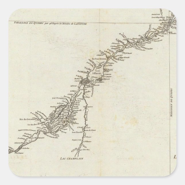 Sticker Carré Le Saint-Laurent au Canada (Devant)