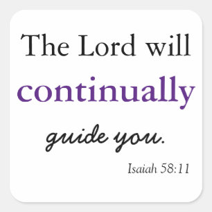 Sticker Carré Le Seigneur sera avec toi