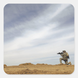 Sticker Carré Le sergent fournit la sécurité