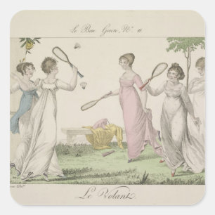 Sticker Carré Le Shuttlecock, assiette 11 du Bon Genre, 180