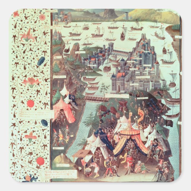 Sticker Carré Le siège de Constantinople (Devant)