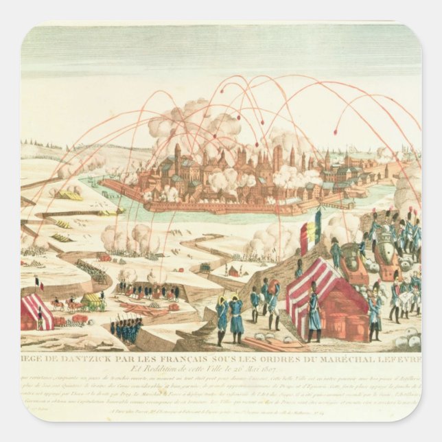 Sticker Carré Le siège de Danzig (Devant)